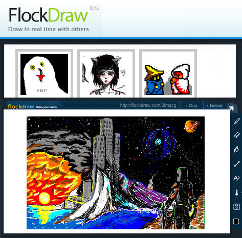 Desenhe online com seus amigos utilizando FlockDraw